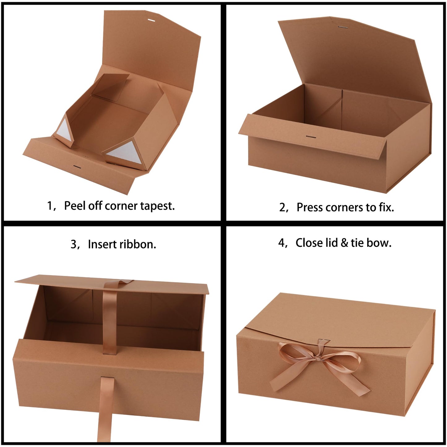 STOBOCTER Gift Box,13.5x10x5 Gift Boxes with Lids for Presents,Magnetic Gift Box for Wrapping,Birthday, Wedding, Bridesmaid Proposal, Christmas,Includes Ribbon,Card