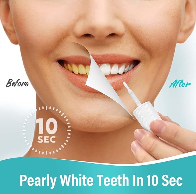Tooth Paint, Instant Teeth Whitening Paint, Safe & Gentle White Paint for Teeth, Long-Lasting, Portable & Simple, Get Confident Smile