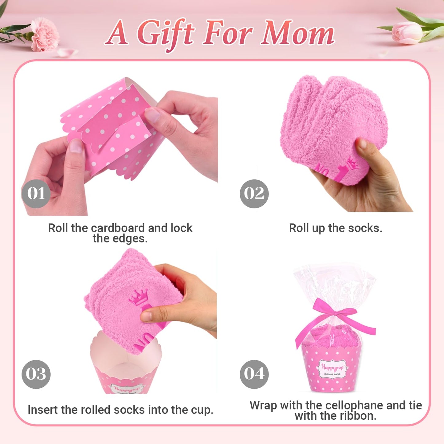 Mothers Day Gift for Mom - 5pc Gift Set Bundle with Scented Candle, Bracelet, Socks, Birthday Christmas Presents from Daughter Son, 5-Item Box