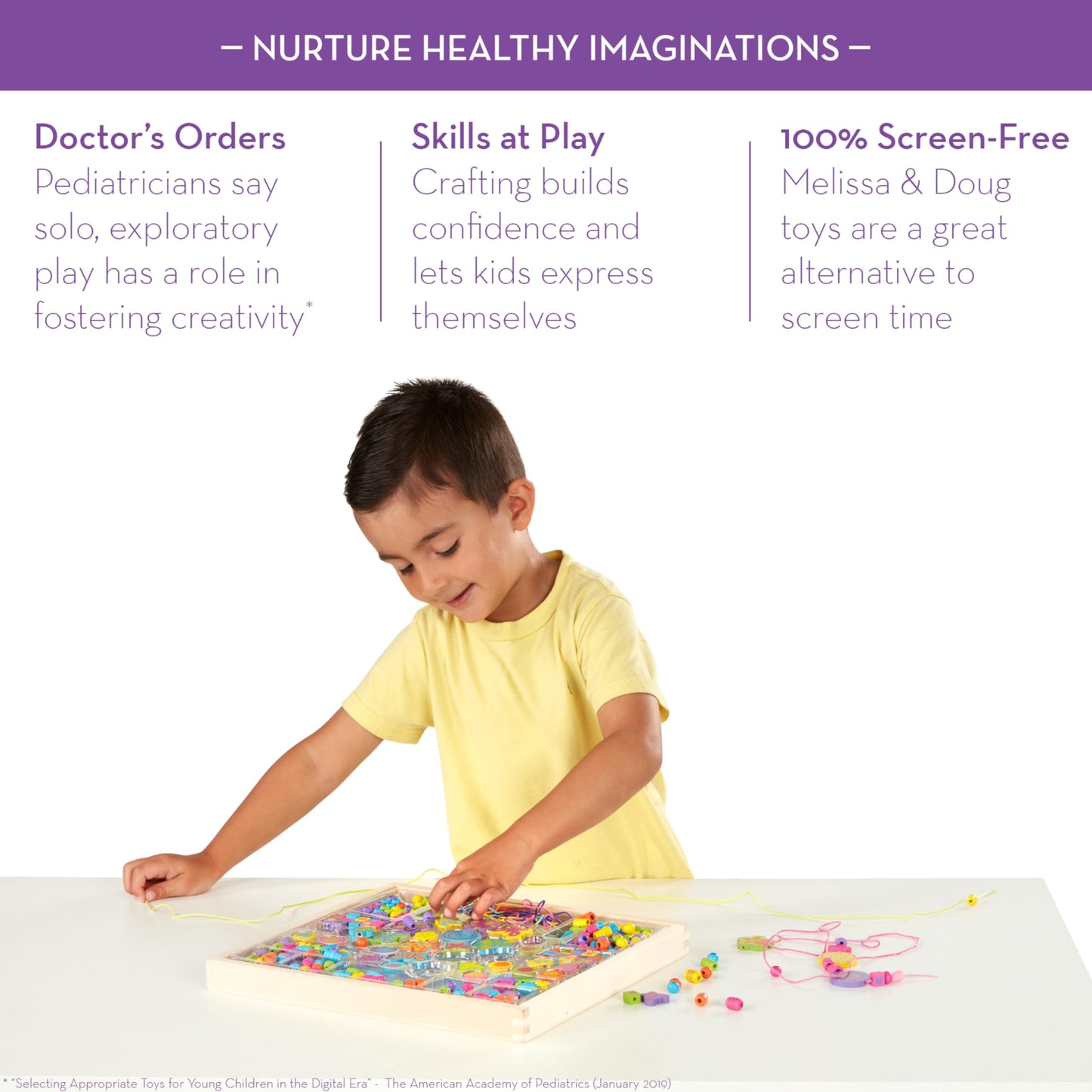 Melissa & Doug Created by Me! Bead Bouquet Deluxe Wooden Bead Set with 220+ Beads for Jewelry-Making Kits for Kids 4+ - FSC Certified