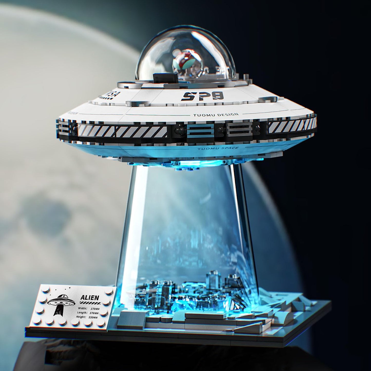 UNCLE BRICK Space UFO Spaceship Building Sets, Galaxy Interstellar Spaceship Sets,Collection Creative Star Spaceship Building Kit for Animation Fans,for Boys and Gril Age 8-12