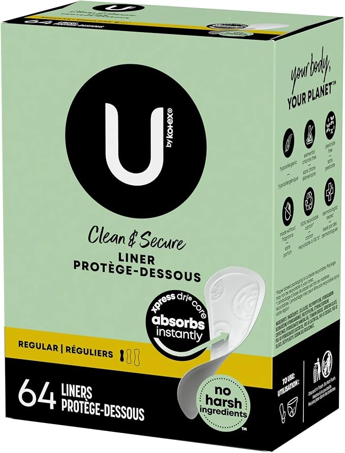 Kotex Lightdays Liners Regular, Soft and Silky, 192 Count