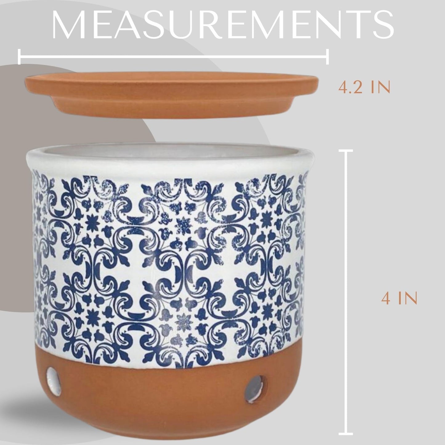 Okavango Ceramic Garlic Keeper - garlic keepers - garlic storage container- Garlic Holder Countertop -Garlic Jar - garlic keeper for counter - garlic container (Terracotta, 16oz)