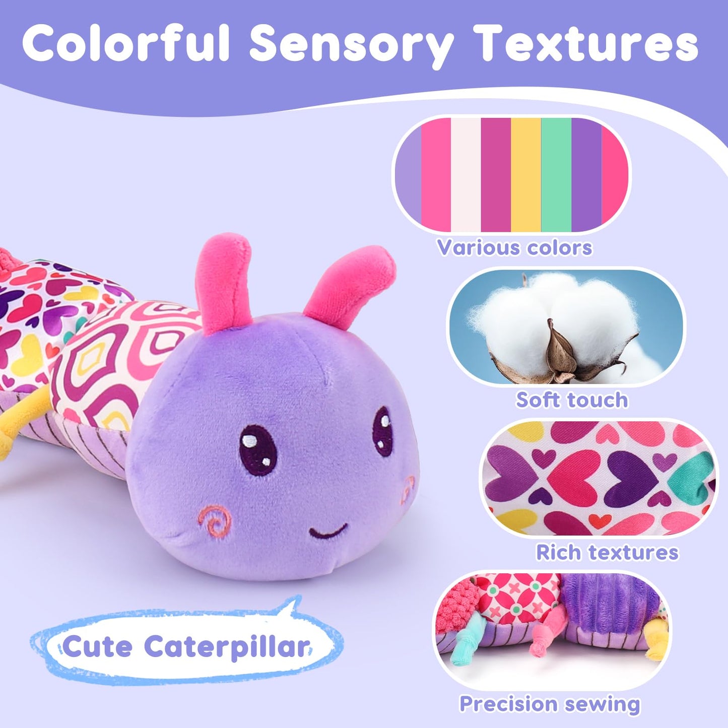 Baby Sensory Caterpillar Tummy Time Mat Toys