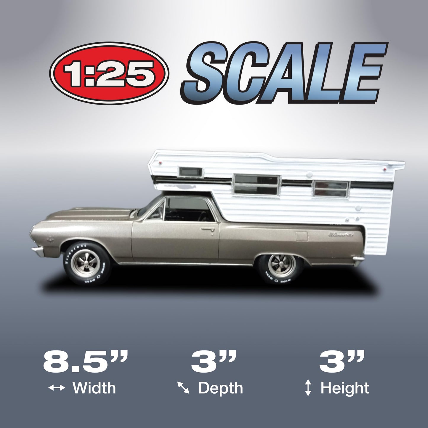AMT 1965 Chevy El Camino w/Camper 1:25 Scale Model Kit
