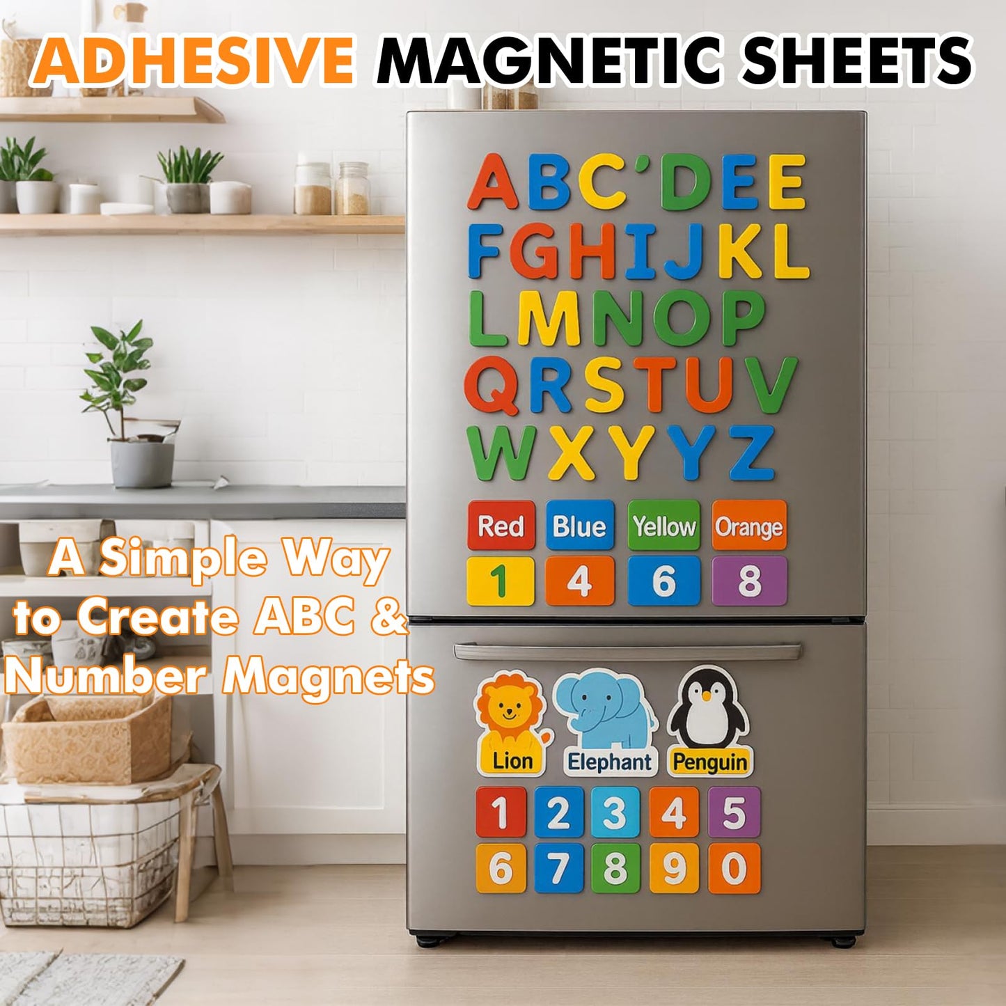 GcFoir Adhesive Magnetic Sheets 8.5 x 11 Inch, 50 Packs Magnetic Sheets with Adhesive Backing - 0.5mm Thickness Flexible Magnet Sheets for Dies Storage, Craft Projects, Photos, School, Office