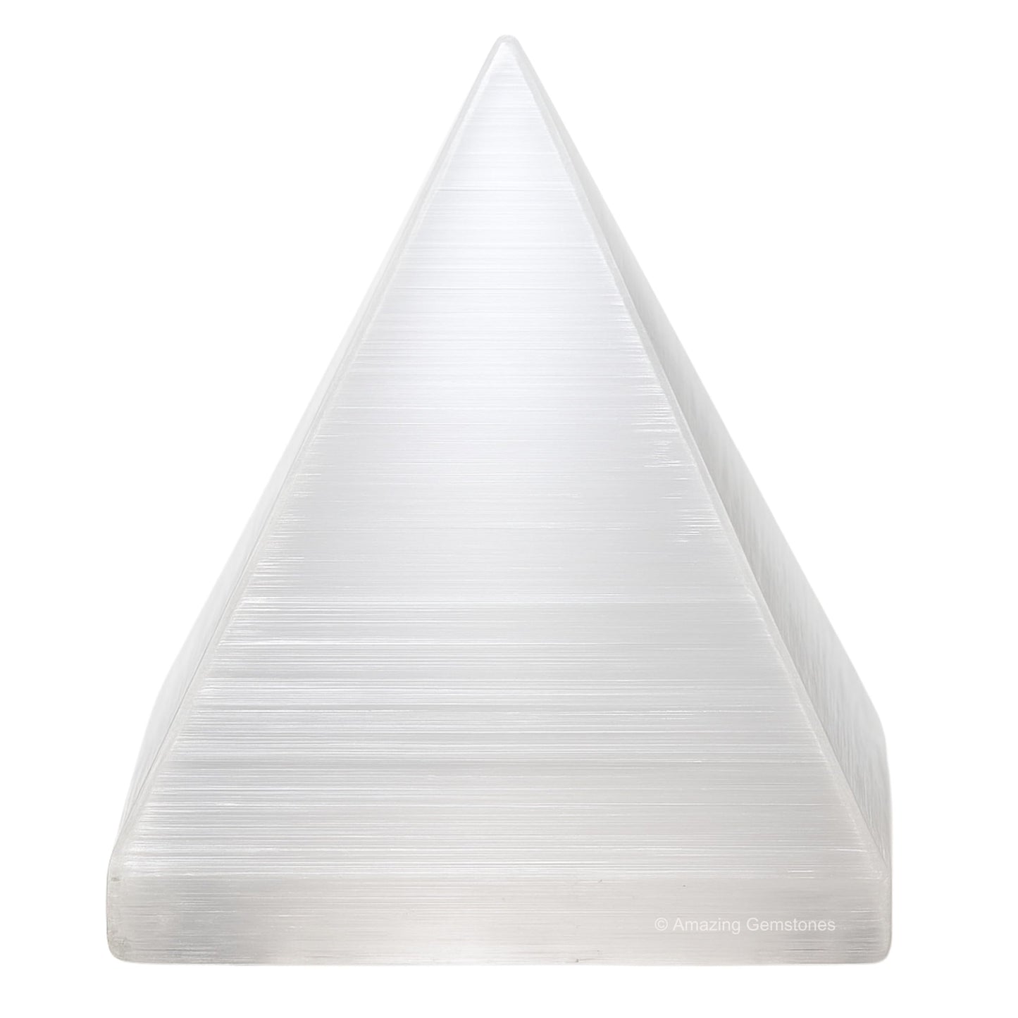 Amazing Gemstone Selenite Pyramid Crystal Healing Stones - 1.5" Great Pyramid Figurine of Natural Stone Pyramid for Meditation, Reiki, Chakra Balancing and Crystal Pyramids Grid