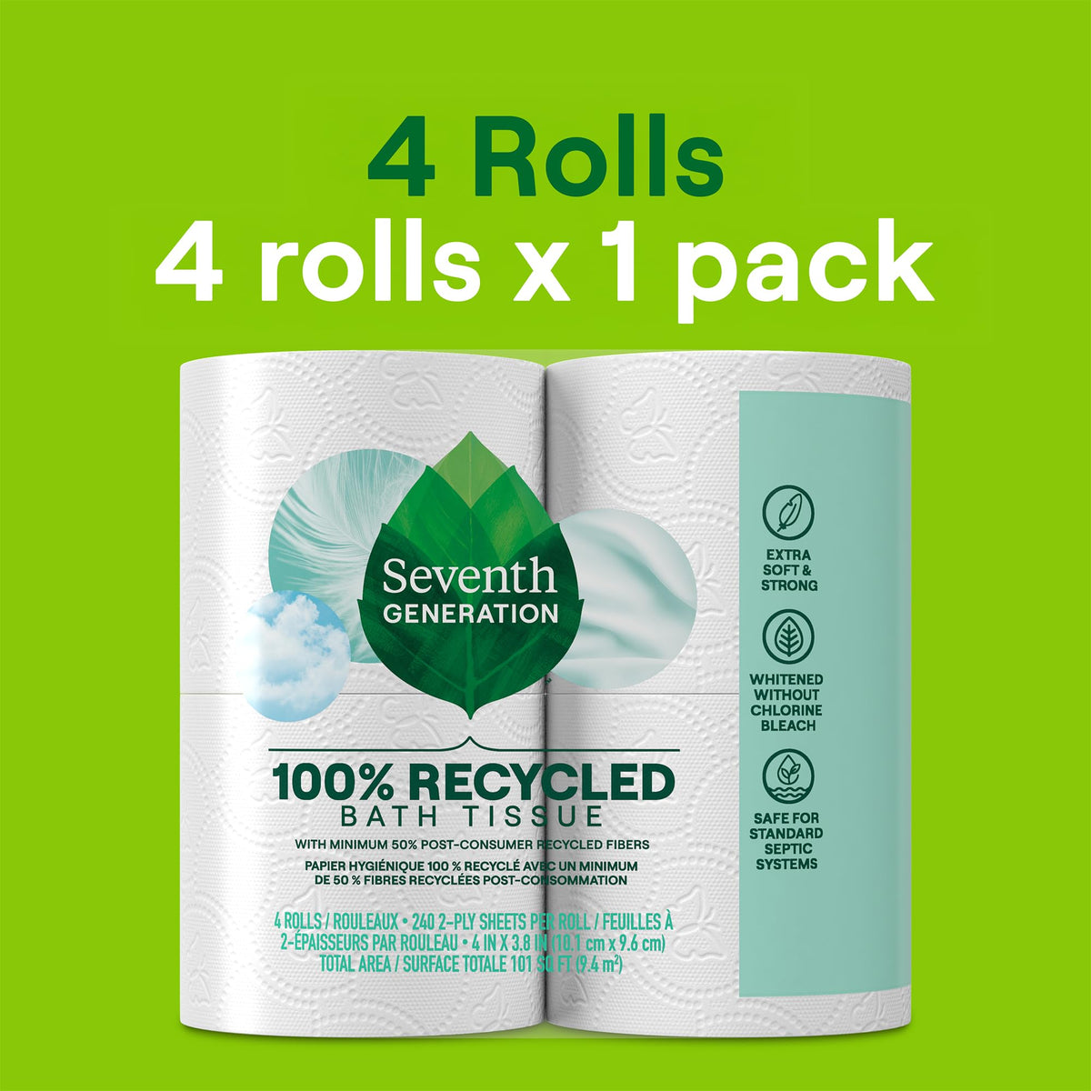Toilet Paper 100% Recycled 2 (4 Count)
