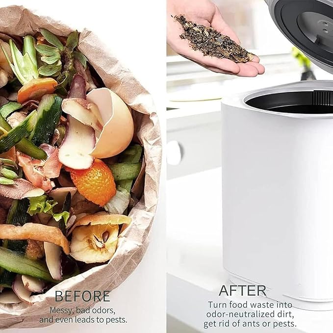 Electric Composter for Kitchen, 3.3L Odorless Smart Compost Bin, 2 Modes, Food Waste to Fertilizer, Smart Electric Composter for Kitchen(220V)