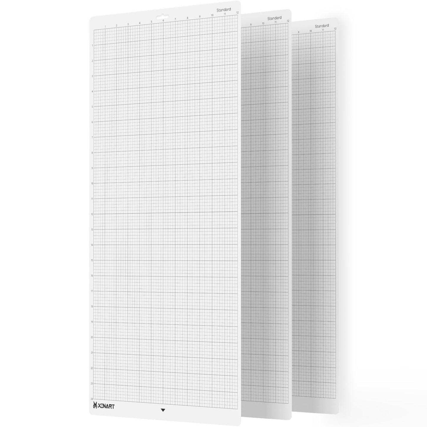 XINART Cutting Mat for Silhouette Cameo 4/3/2/1(3 Mats,12x24 inch) Standard Adhesive Sticky Accessories Craft Vinyl Replacement Cut Mats for Silhouette Cameo