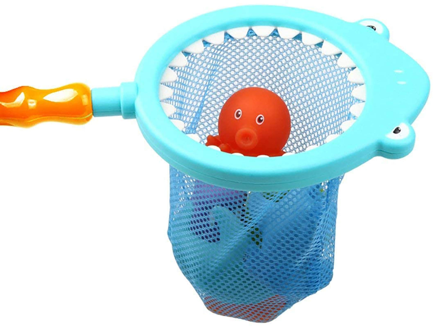 Bath Toy, Water Spraying Discoloration Floating Animals, Bathroom Pool Accessory, Shark Fishing Play Set for Babies and Kids