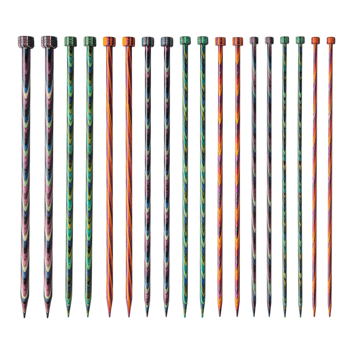 Knit Picks Straight Single Point Wood Knitting Needle Set US 4-11 (Mosaic 10")