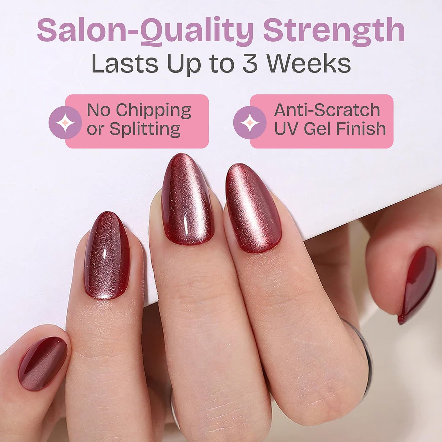 RPNZL Press On Nails - Ivory | French Tip, Medium Square UV Finish Fake Nails, Salon Quality | 32 Nails, 16 Sizes Kit with Glue and Adhesive Tabs I Female Founded