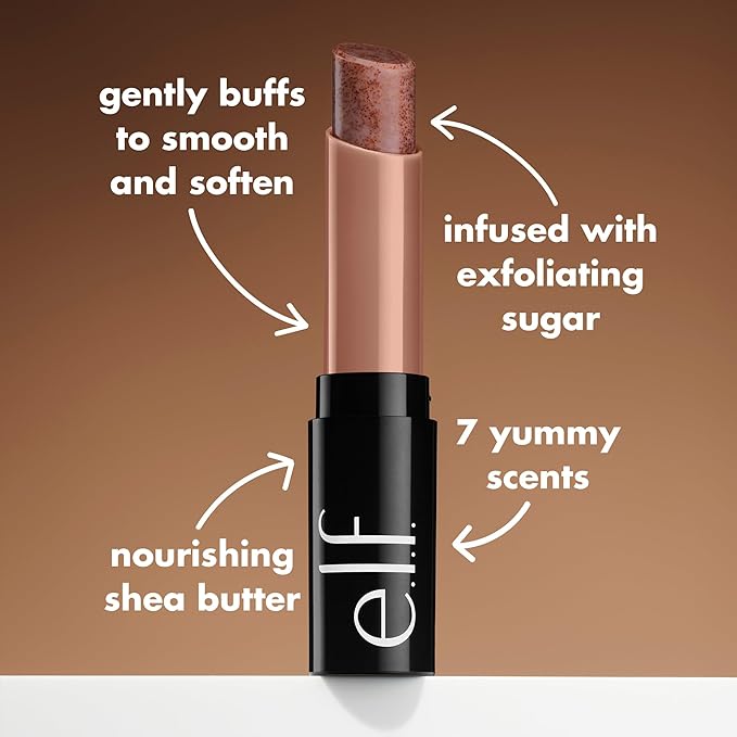 e.l.f. Lip Exfoliator, Moisturizing Scented Lip Scrub For Exfoliating & Smoothing Lips, Infused With Jojoba Oil, Vegan & Cruelty-free, Popcorn