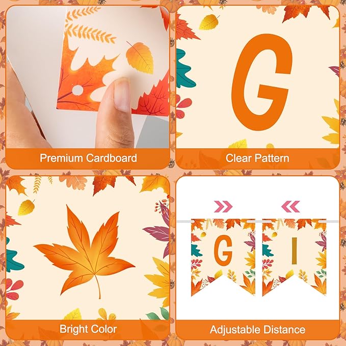Give Thanks Fall Thanksgiving Garland Banner Kit