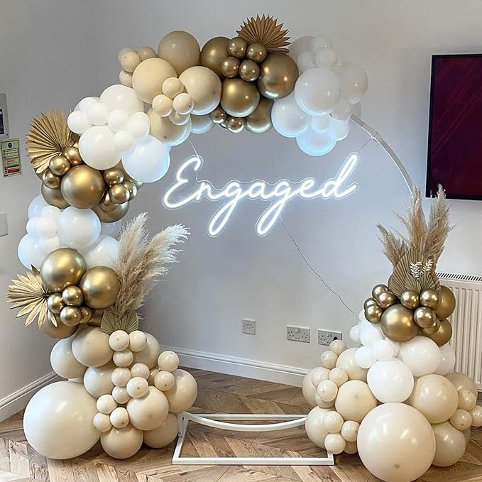 PartyWoo White Sand Balloons, 85 pcs Boho White Balloons Different Sizes Pack of 18 Inch 12 Inch 10 Inch 5 Inch Sand White Balloons for Balloon Garland Balloon Arch as Party Decorations, White-F12