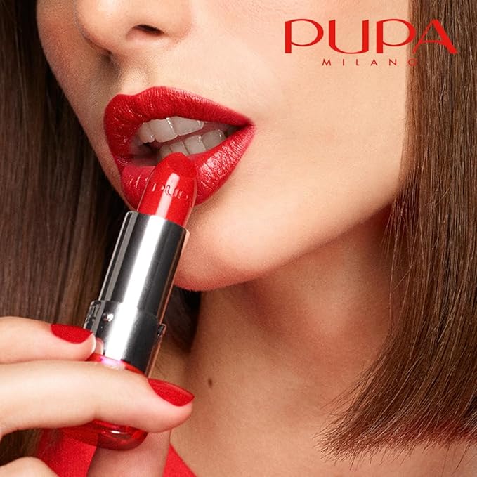 Pupa Milano Vamp! Extreme Colour Lipstick With Plumping Treatment - For Fuller, Defined Lips - Adds Incredible, Deep Color To Lips - Soft Texture Adheres Perfectly - 102 Rose Nude - 0.123 Oz