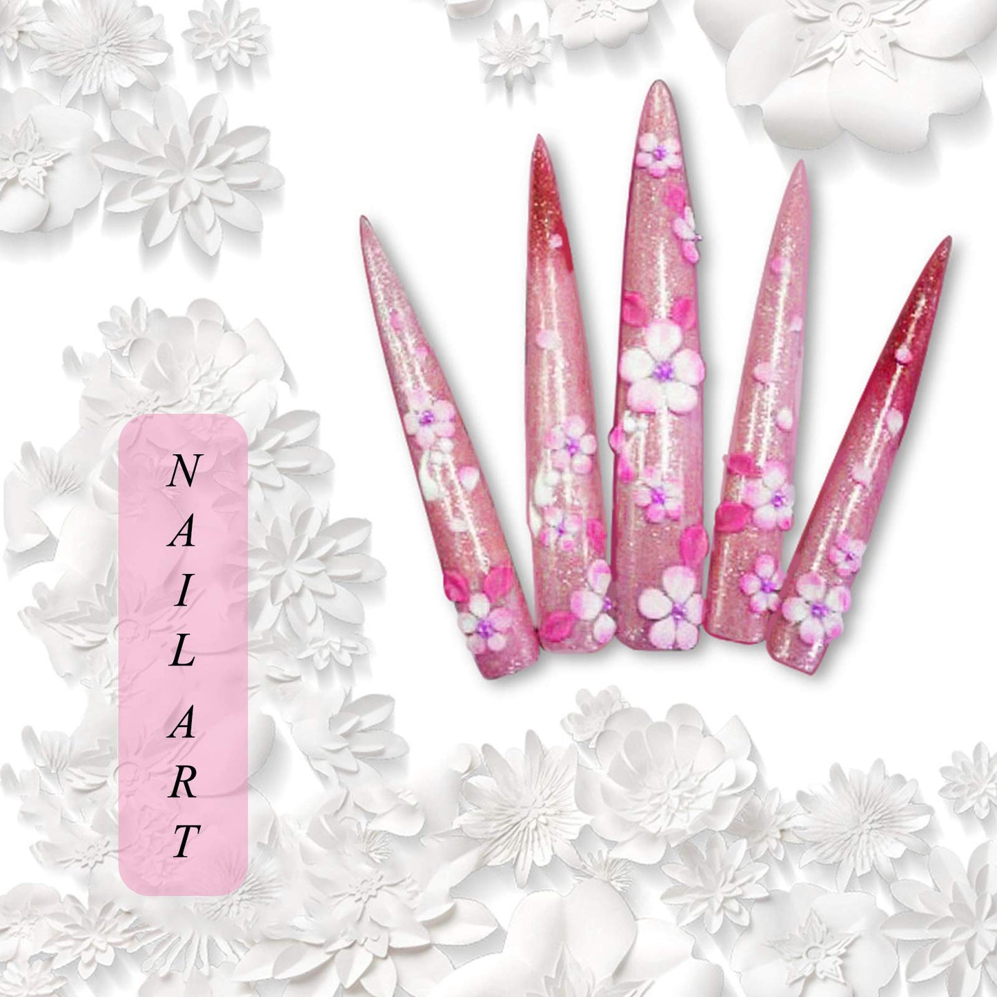 120 Pcs Stiletto Nail Tips Extra Long Sharp False Nail Art Tips Acrylic Fake Nail Tools Kit for Cosplay Bride (Natural)