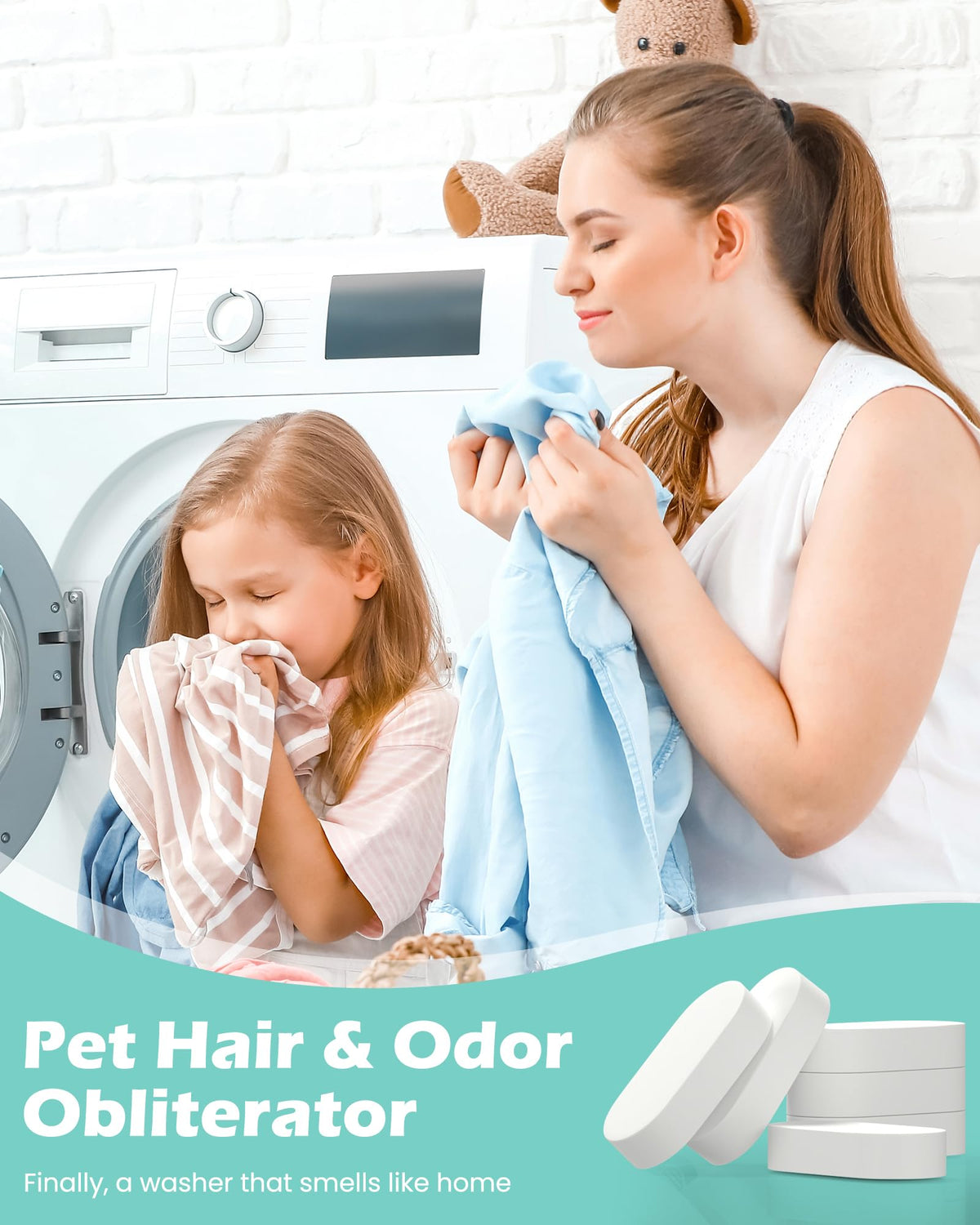 Washer Machine Cleaner Small Tablets Pro for Pet Owners 36 Pack 8G (36 Count)