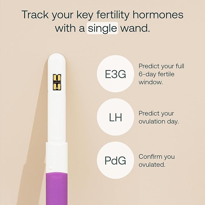 Mira Max Fertility Monitor & Ovulation Test Kit for Women, Track LH, PdG, E3G Hormone Levels, Digital Fertility Tracker + 10 Ovulation Test Strips, Monitor and Detect Ovulation at-Home with Mira App