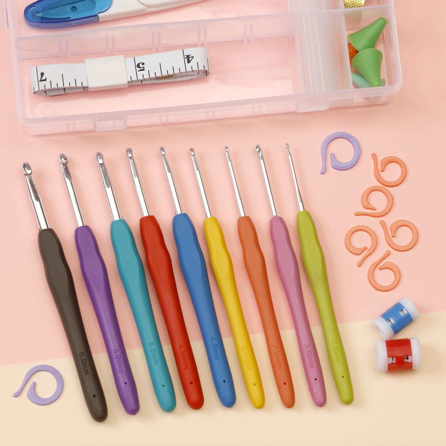 Incraftables Crochet Kit for Beginners – 85 Piece Beginner Crochet Kit for Adults & Kids with Yarn, Hooks, Accessories & Bonus Tote Bag Organizer – Learn to Crochet with Complete Starter Set