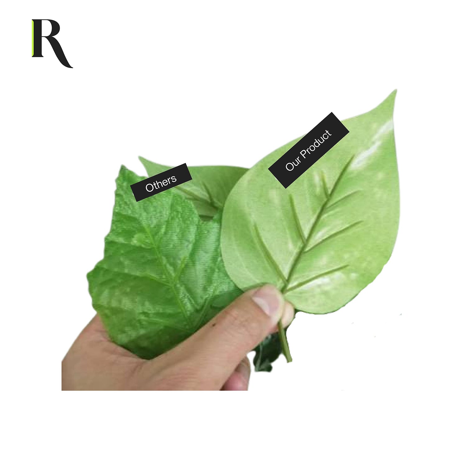 Retrograde 32" Realistic Fake Pothos Ivy Plant for Home Decor Indoor Silk Artificial Plant Large (Light Green)