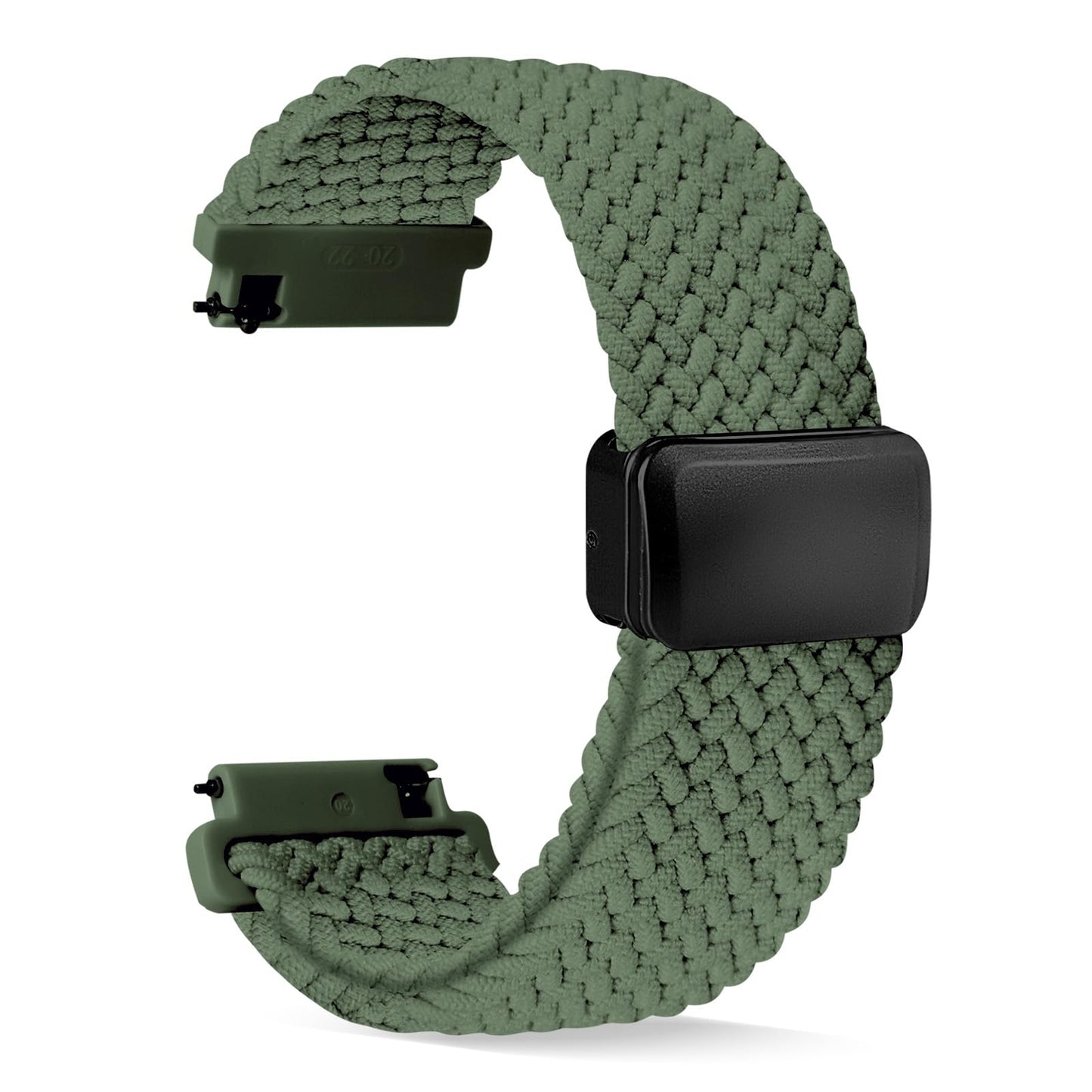 SIMYYO Nylon Magnetic Bands Quick Release Braided Nylon Watch Bands Stretchy Sport Replacement Strap for Men and Women 18mm 19mm 20mm 22mm