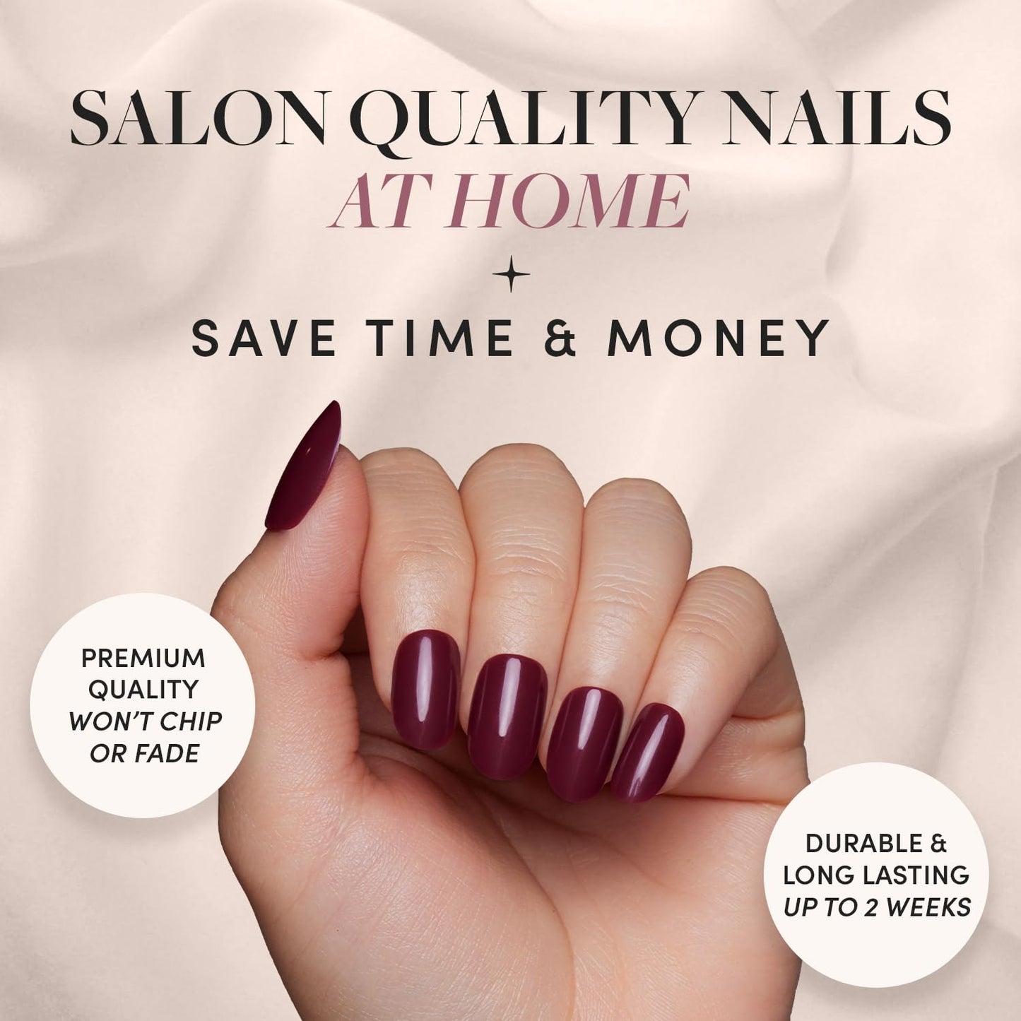 Glamnetic Press-On Nails Bundle - Lime Green & Berry Maroon | Bright Neon Green Short Oval Fake Nails | Dark Red Maroon Short Round False Nails | Reusable, Salon-Quality Nail Kits