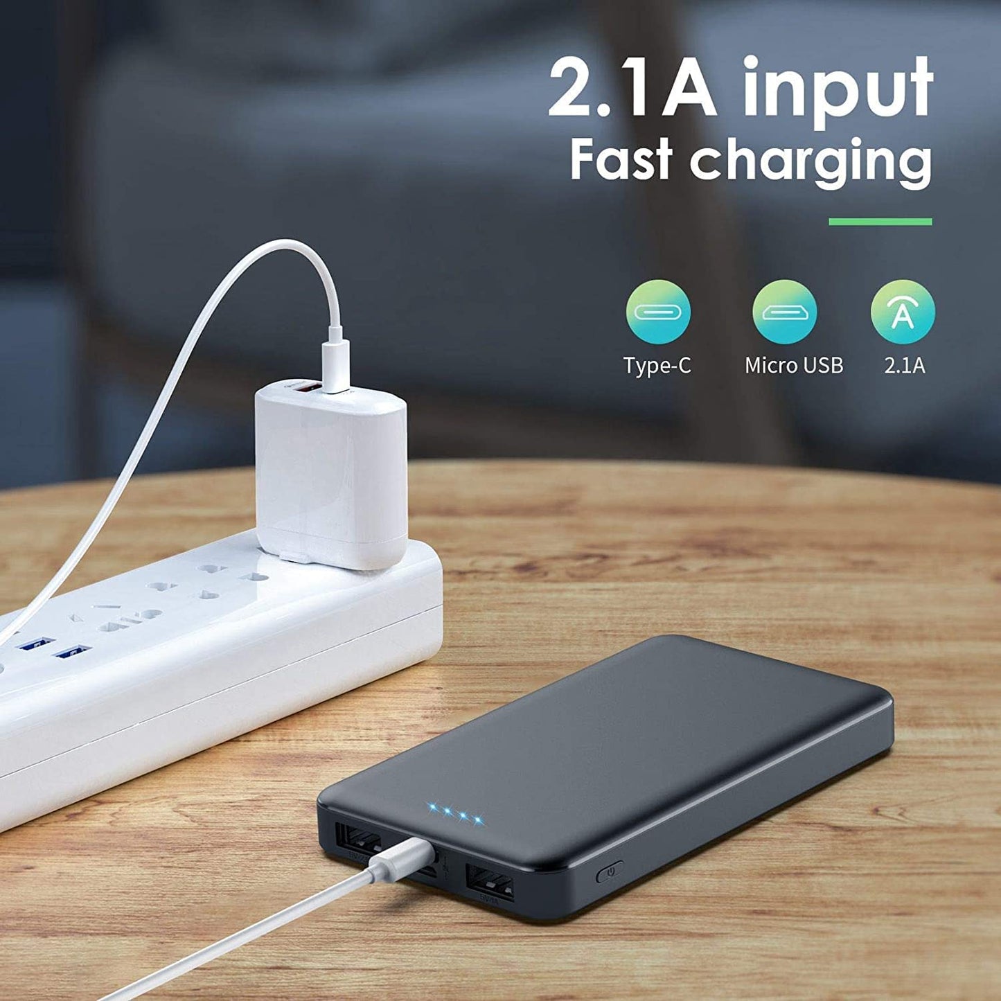 [2 Pack]Portable Charger Power Bank 10000mAh,Slimmer USB C in&Out Fast Charging Portable Phone Charger,Travel Essentials Backup External Battery Pack for iPhone 17/16/ 15/14/13/12,Galaxy S24,Android
