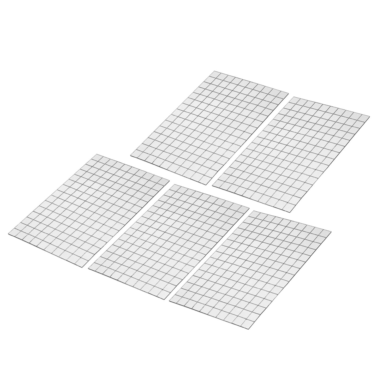 MECCANIXITY 750Pcs Mirror Mosaic Tiles, 10 x 10mm Square Glass Tiles Self-Adhesive Small Mirrors for Crafts, 3D Background Wall, DIY, Disco Light Ball (Silver)