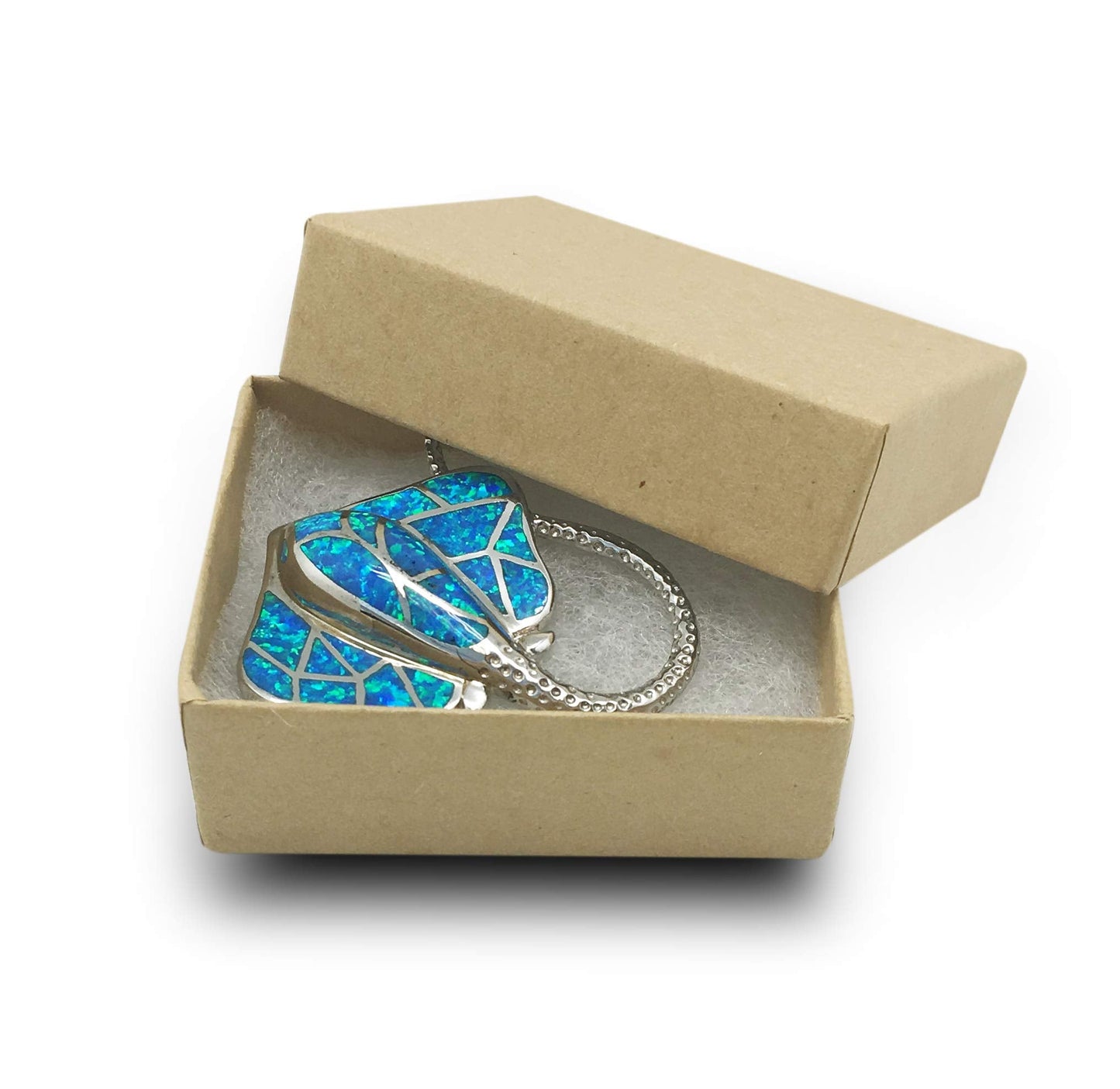 TheDisplayGuys - 25-Pack #11 Cotton Filled Cardboard Paper Jewelry Boxes Gift Case - Kraft Brown (2.1" x 1.8" x 0.8") - for Shipping or Storage