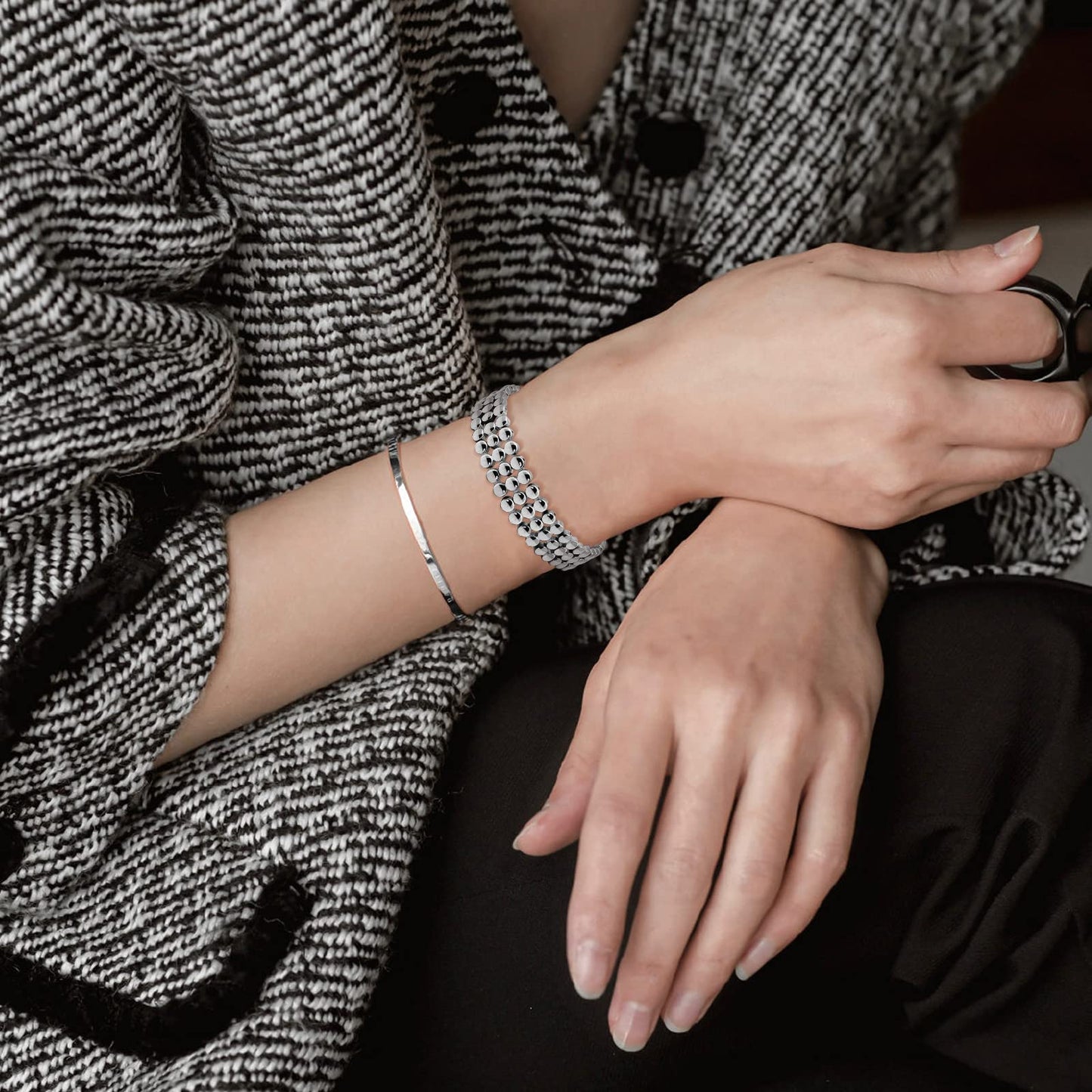 JEROOT Ultra Strength Magnetic Bracelet for Women | 3500-6000 Gauss Neodymium Magnets | Magnetic Therapy Jewelry with Adjustable Tool & Gift Packaging