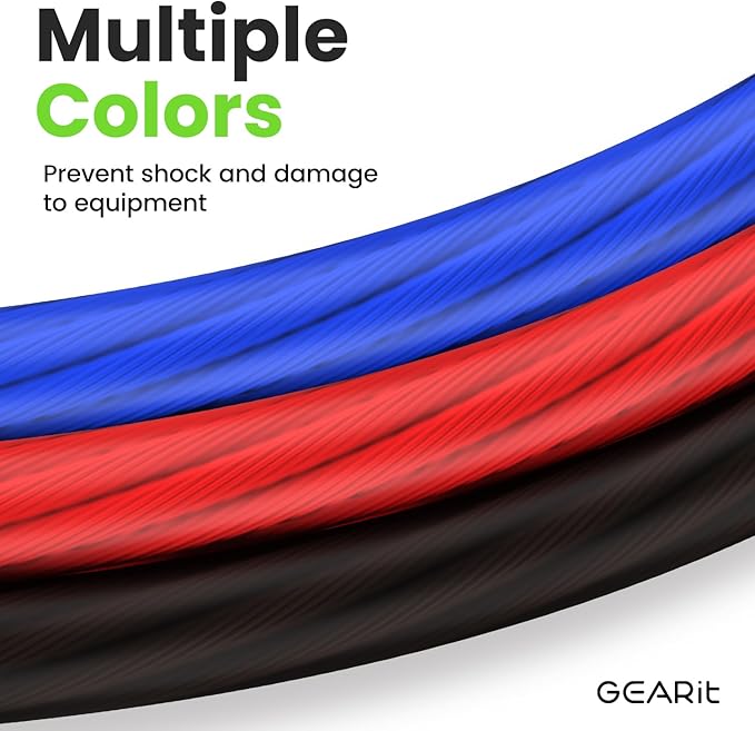 GEARit 8 Gauge Wire (50ft - Black Translucent) Copper Clad Aluminum CCA - Primary Automotive Wire Power/Ground, Battery Cable, Car Audio Speaker, RV Trailer, Amp, Electrical 8ga AWG 50 Feet
