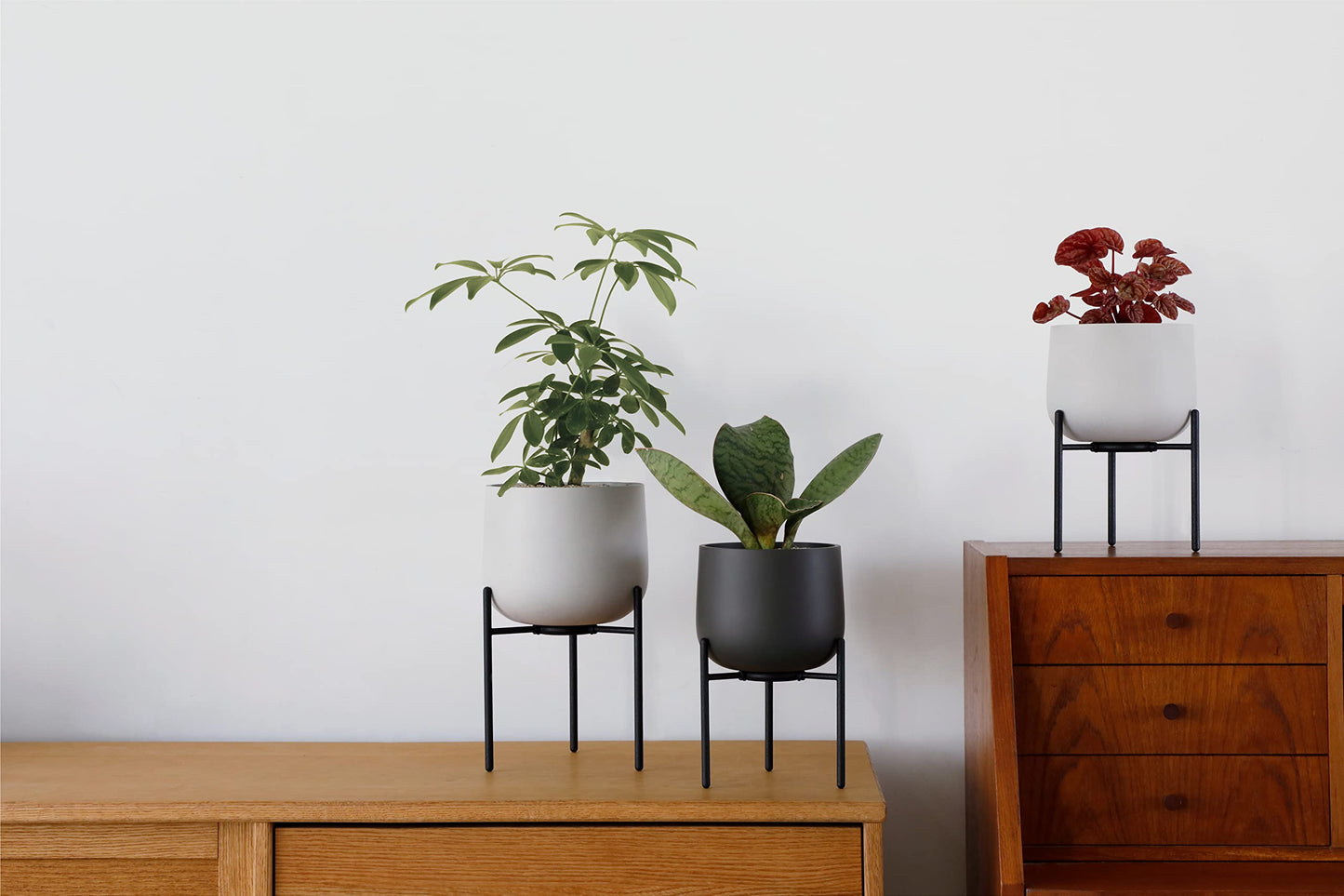 KINTO 29233 Plant Pot 8.3 inches (211_135 mm) Dark Gray Stand Type Pot