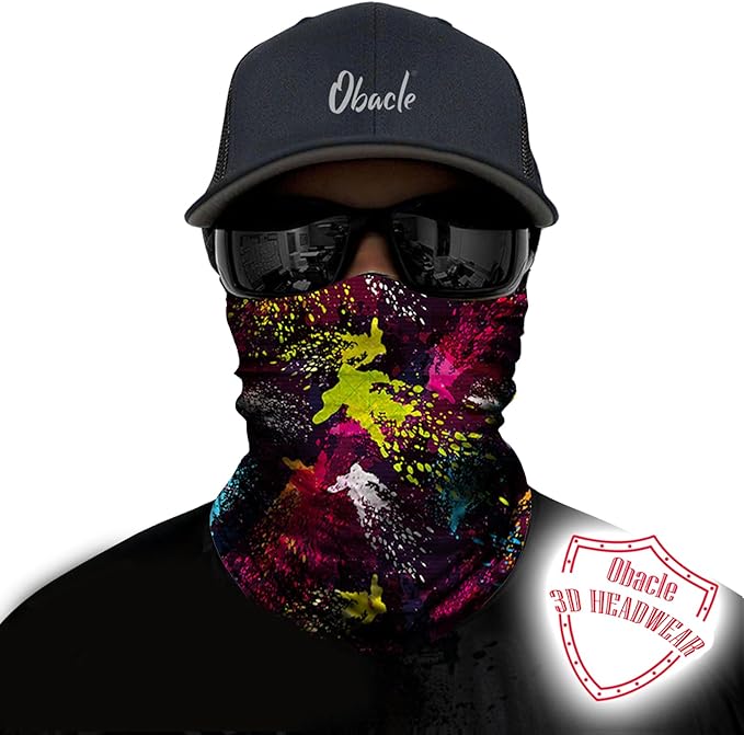 Obacle Neck Gaiter Face Mask Bandana for Dust Wind Sun Protection for Men Women