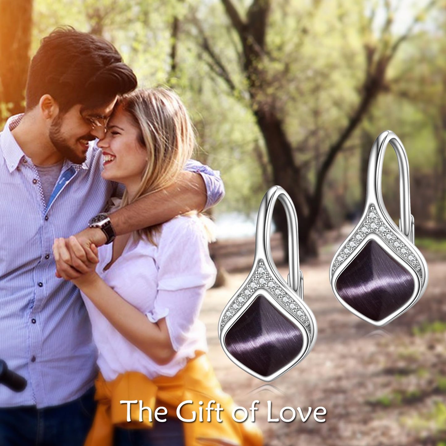 Black Earrings Sterling Silver Black Opal Teardrop Drop Earrings Boho Dangle Earrings Jewelry Christmas Gifts for Women