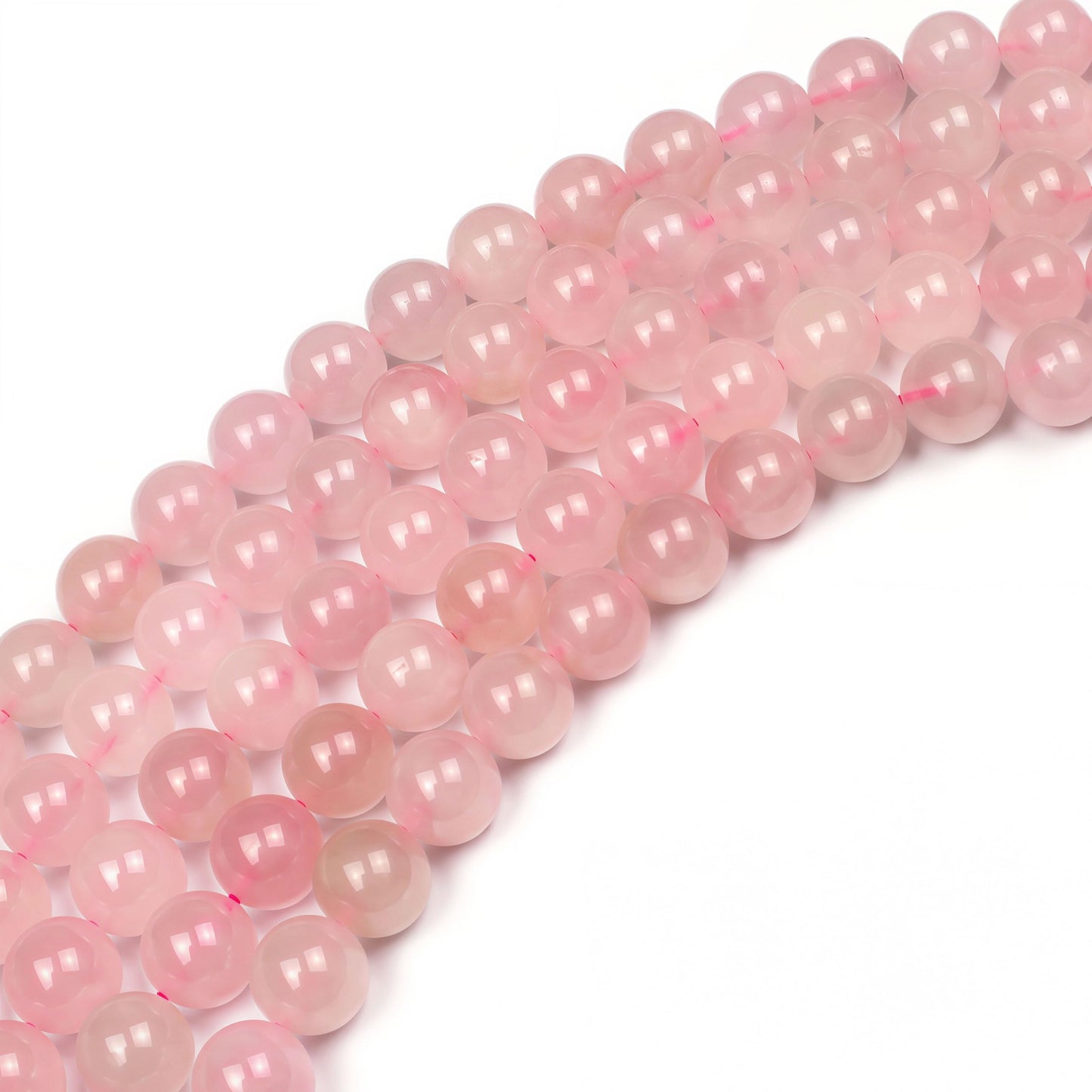 MJDCB 7A Pure Natural Rose Quartz Beads Round Loose Beads for Jewelry Making DIY Bracelet 15" (10mm)