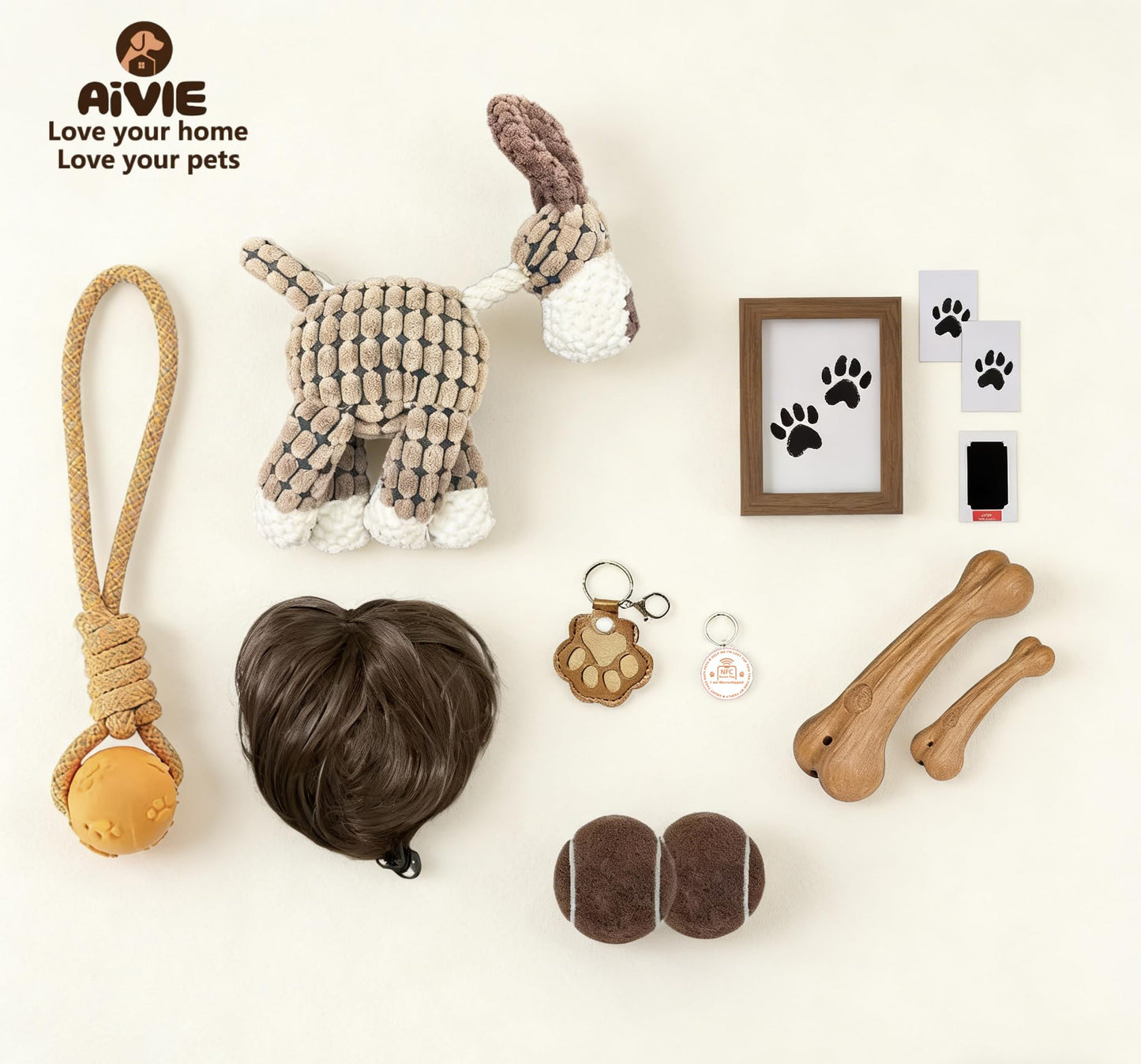 AiVIE Pet Gift Basket, 10 Piece Dog Gift Box, for Welcome New Puppy Gift Basket and Pet Essentials for New Owners