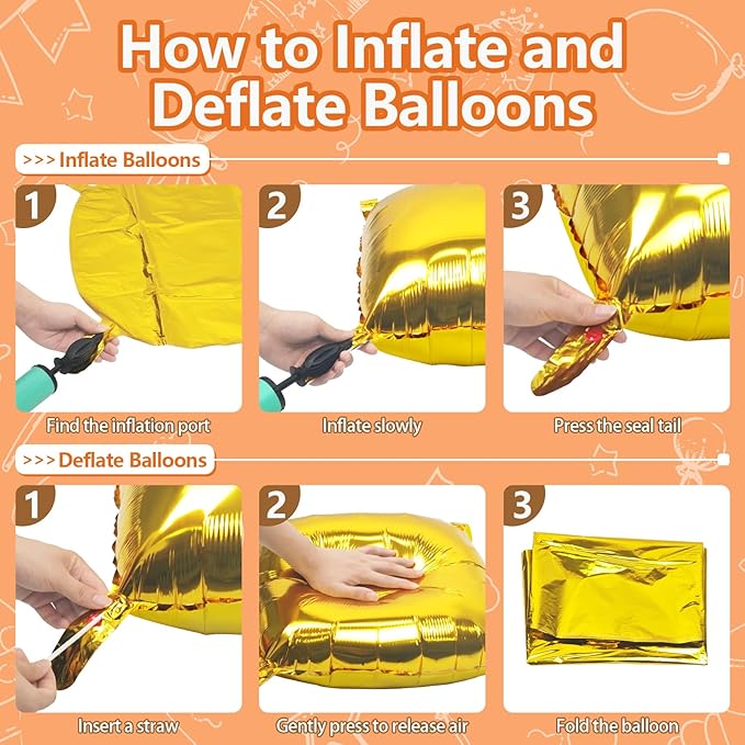 NISOCY 48PCS Orange Gold Brown Square Foil Balloons Wall Backdrop Metallic Autumn Fall Balloons Arch Kit for Thanksgiving Friendsgiving Birthday Halloween Baby Shower Fall Color Party Decorations