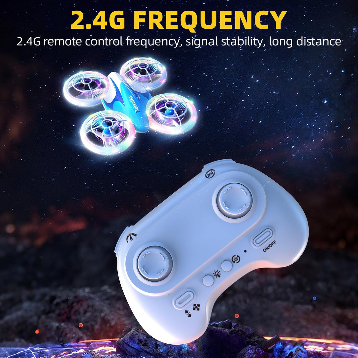 Mini Drone for Kids, Christmas Birthday Gifts for Boys Girls Beginners, Quadcopter Toy with LED Light, Propeller Full Protect, 360 Flips, 3 Batteries, Headless Mode, Remote Control