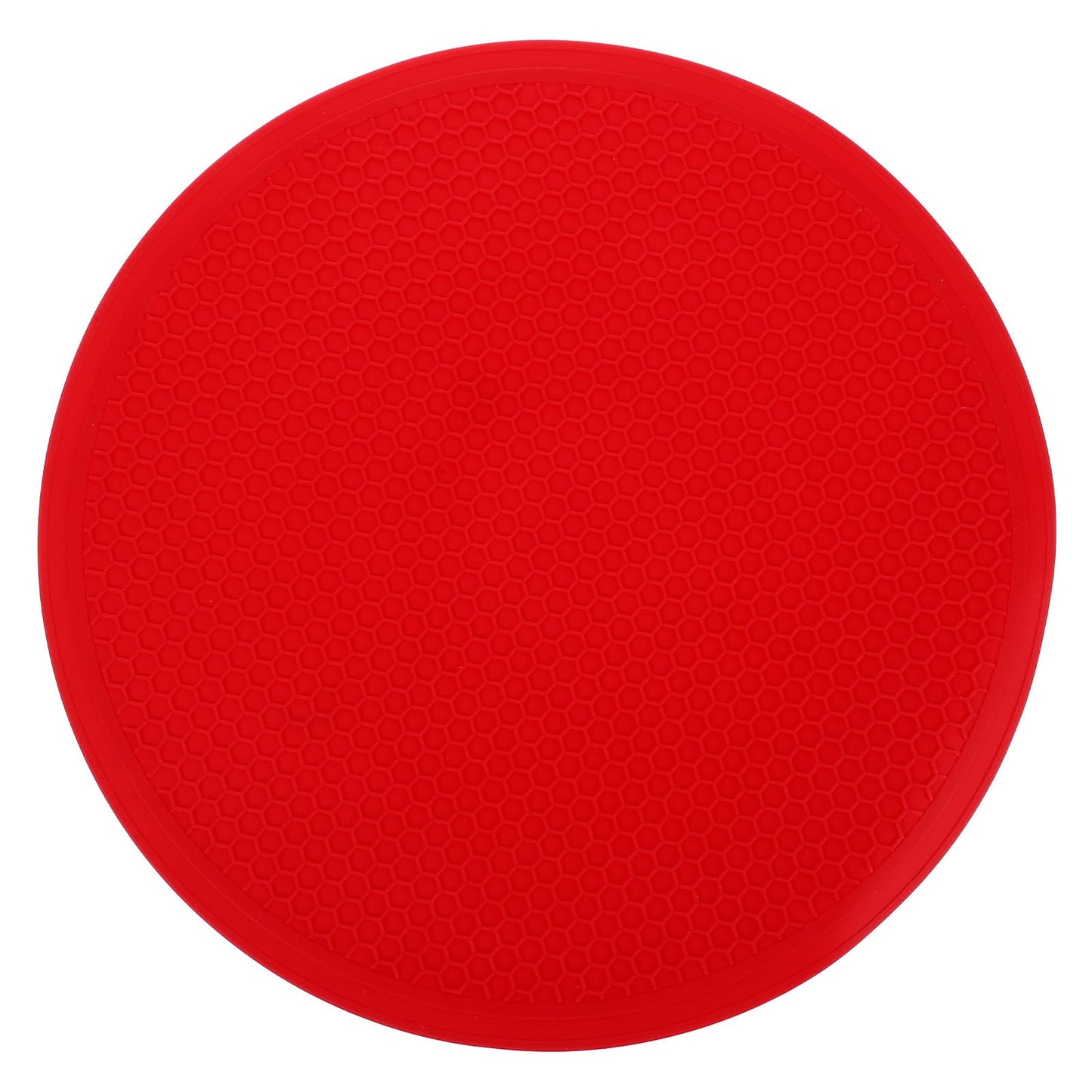 12 inch Non Stick Turntable Safe Baking Mat, Silicone Microwave Mats, Heat Resistant Multifunctional Mat for Kitchen, Non-Slip Silicone Trivet, Dishwasher Safe, Splatter Guard, Red 1 Pcs