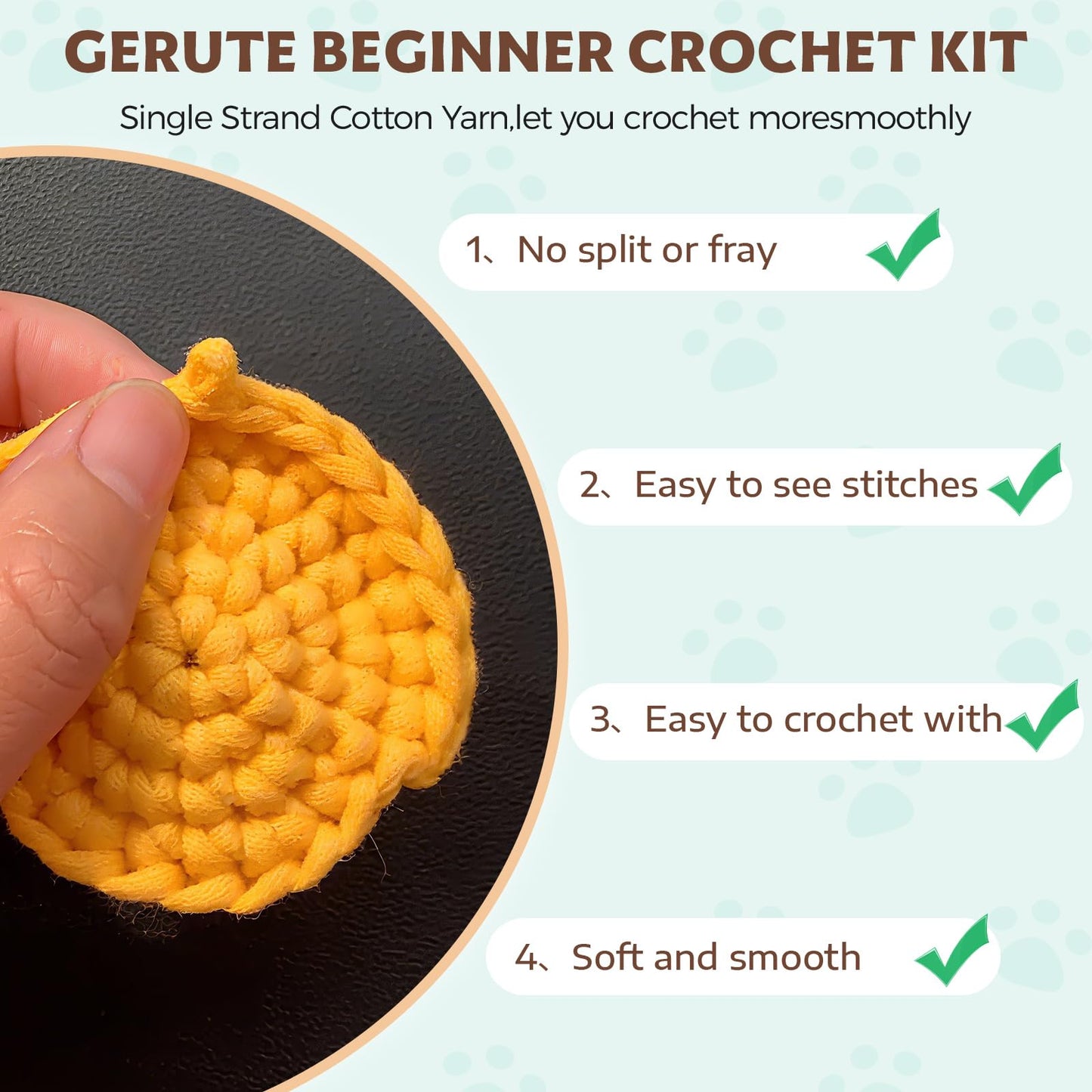 Crochet Kit for Beginners - Learn to Crochet 4 Adorable Cat Amigurumi with Step-by-Step Video Tutorial and Easy Peasy Yarn, Complete Starter Kit for Adults Kids, DIY Craft Gift for Birthday Christmas