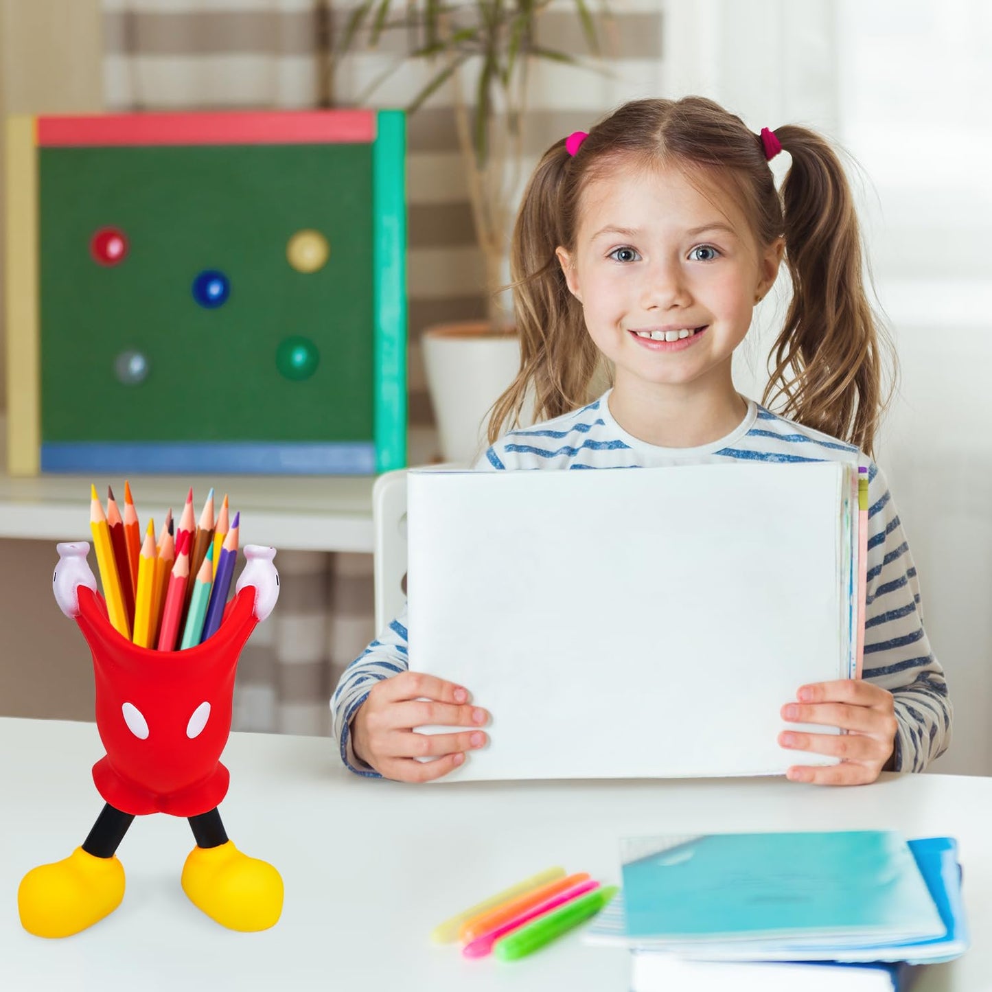JUNIQUTE Pencil Holder for Desk Cute,Unique Kids Desktop Organizer Cup,Also Ideal for Makeup Brushes, Kitchen Utensils, and Toothbrushes