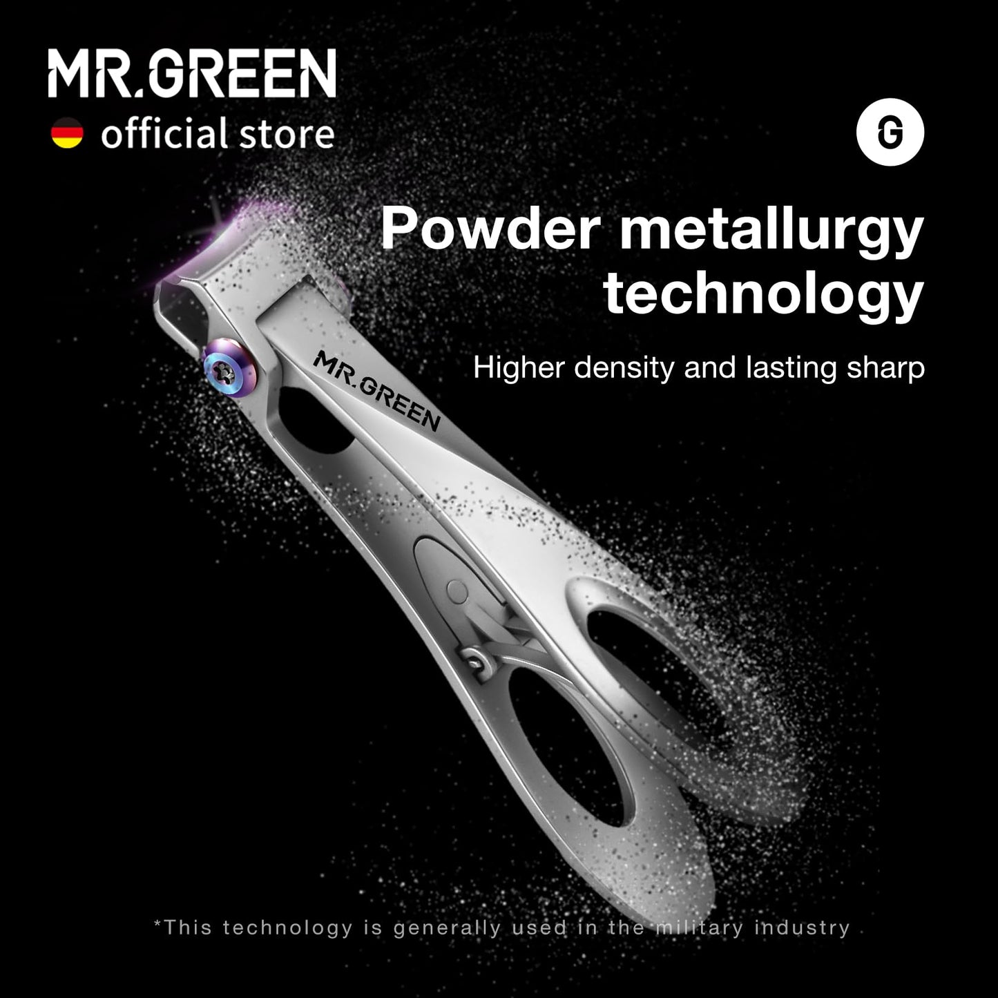 MR.GREEN Nail Clippers Wide Jaw Opening Stainless Steel Fingernail Clipper Thick Hard Toenail Cutter Manicure Scissors Tools (Nail Clipper (Large))