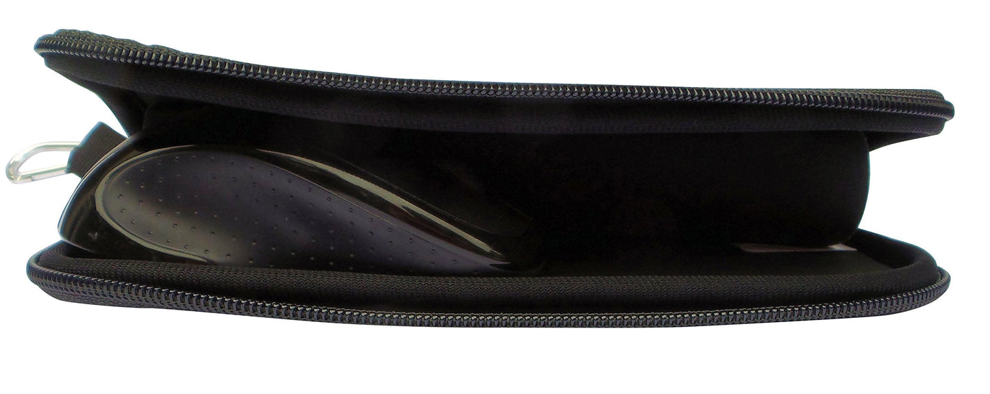 Travel Mouse Case Electronics Organizer Convertible Bag | Laptop Cord Cable Accessory Pouch with Extra Rolled Up Travel Mouse Pad | Pouch Unzips Flat Into Mouse Pad (Solid Black)