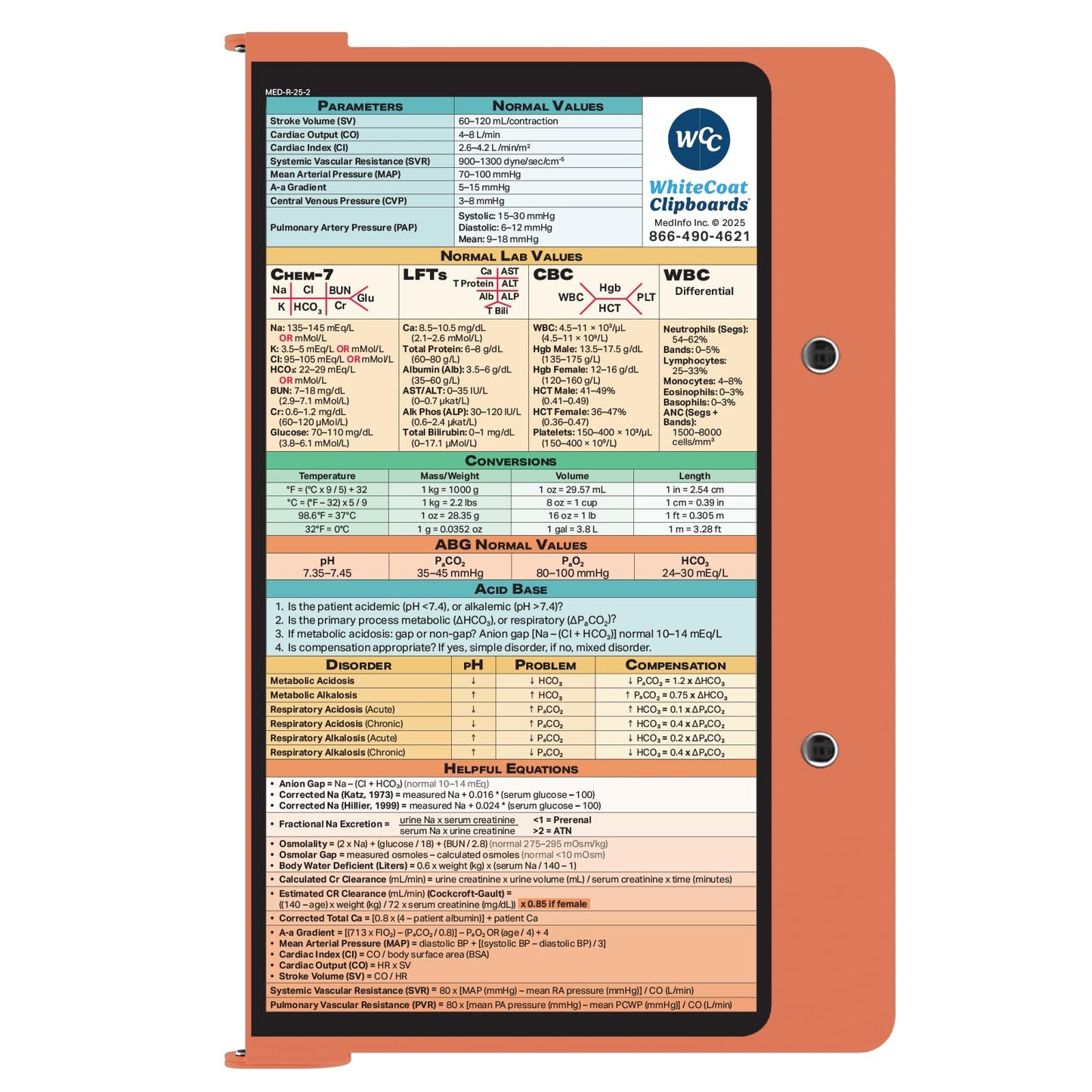 Whitecoat Clipboard® - Medical Edition (Coral, Bifold)