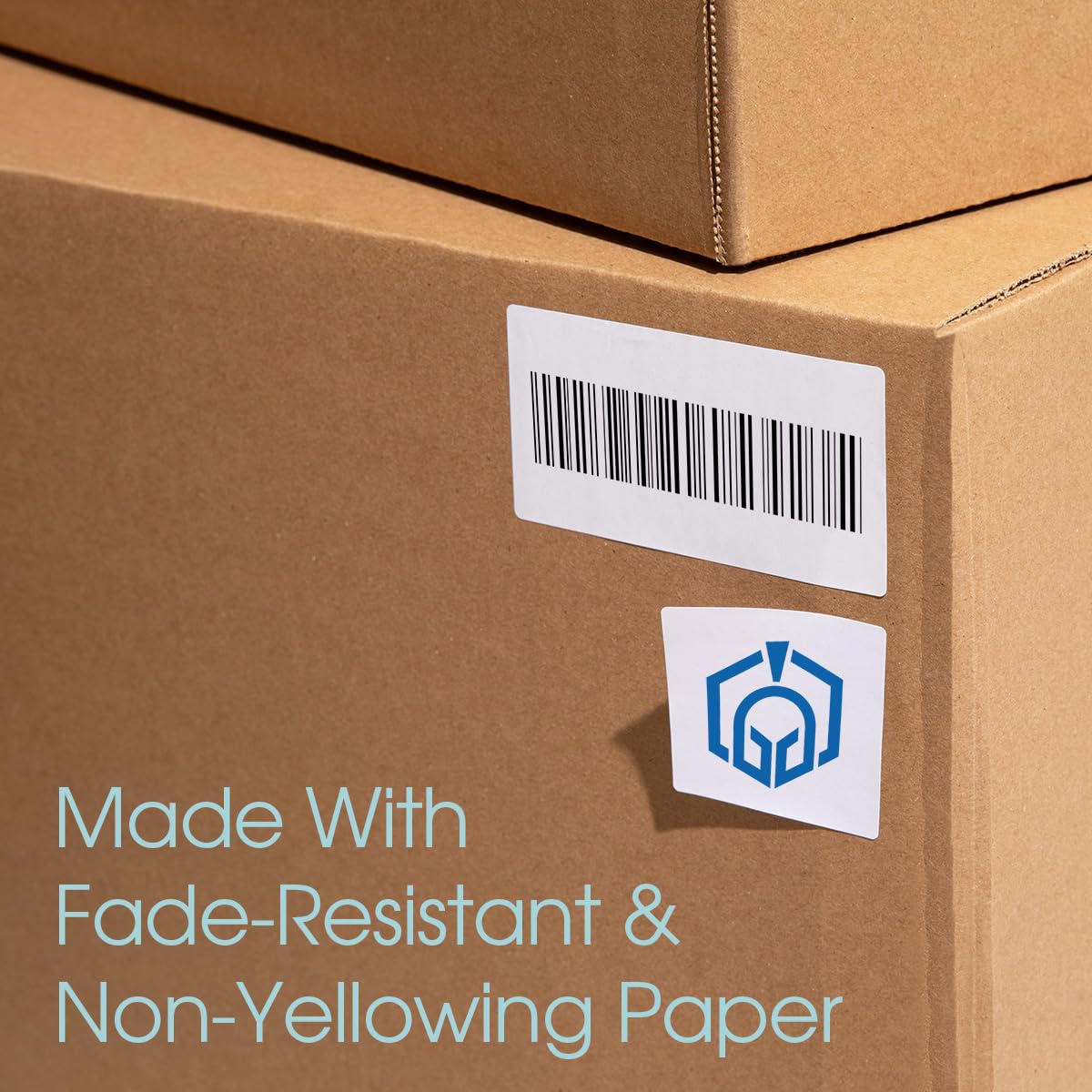 8.5" X 5.5" Matte White Printable Half Sheet Shipping Labels (100 Sheets, 200 Stickers) Mailing and Address Labels for Laser & Inkjet Printers - Spartan Industrial Template R025