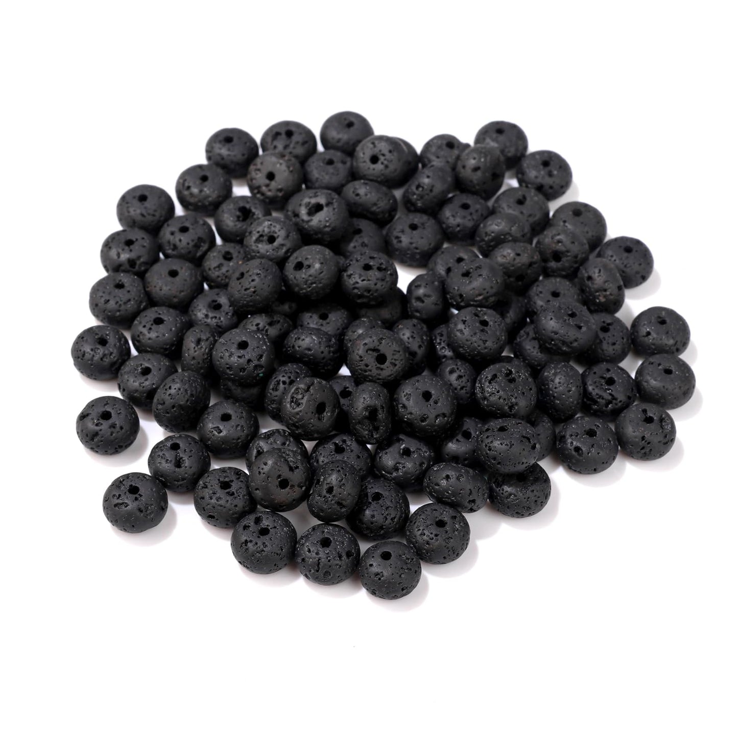 Raicegs 100pcs 5×8mm Rondelle Lava Rock Beads Natural Gemstone Beads Abacus Disk Stone Loose Beads for Jewelry Making DIY Bracelets Necklace