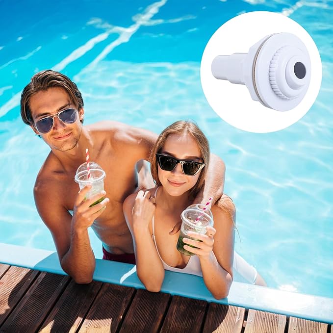 Pool Return Jet Kit with Gaskets and Adapter for Above Ground 3/4" Directional Flow Eyeball Inlet Jet with Locknut and Gasket Swimming Pool Return Jet Replacement Parts