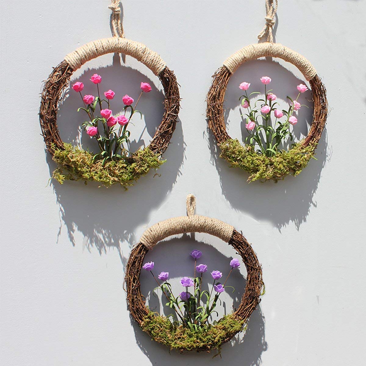 Natural Grapevine Wreath Ring - DIY Craft Vines Base Roll for Rustic Summer Fall Christmas Wreath Door Garland Home Wedding Party Decor Gift Hanging Decor Supplies, 12inch